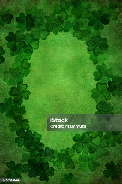 Shamrock Frame Stock Photo - Download Image Now - Border - Frame, Clover Leaf Shape, Four Leaf Clover