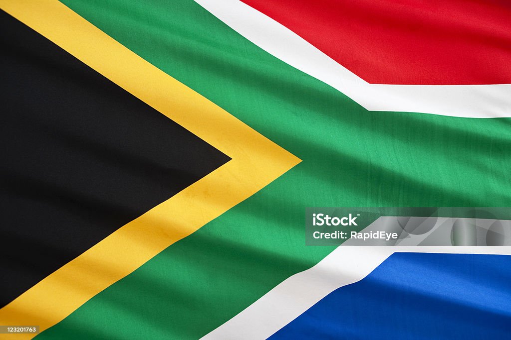 Южноафриканский флаг - Стоковые фото Южноафриканский флаг роялти-фри