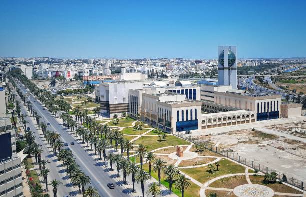 город культуры туниса мохамед v - tunisia стоковые фото и изображения