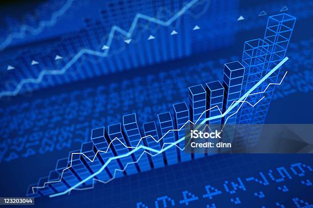 Wachsen Stockwertediagramme 3d Render Stockfoto und mehr Bilder von Balkendiagramm - Balkendiagramm, Hinauf bewegen, Wachstum