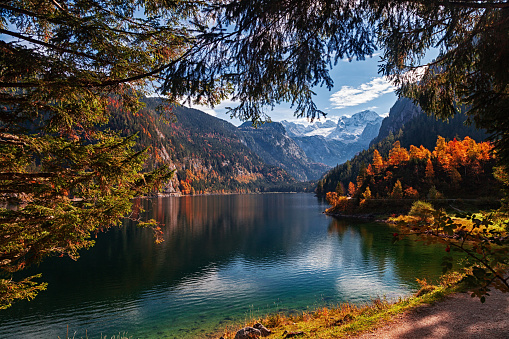 Lake Gosausee, Austria, at autumn