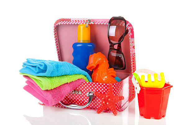istock Going to the beach; accessories and suitcase 123210702