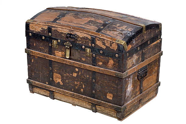 istock Antique wooden trunk 123210924
