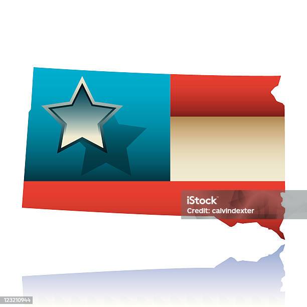 South Dakota State Karte Stock Vektor Art und mehr Bilder von Begrenzung - Begrenzung, Blau, ClipArt