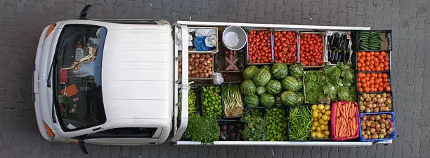 Photo of Truck of vegetables.