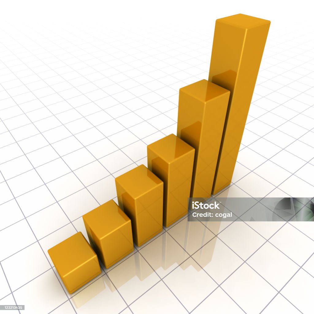 3D Graph High quality 3D render. Used global illumination and raytrace. XXXLarge. Analyzing Stock Photo