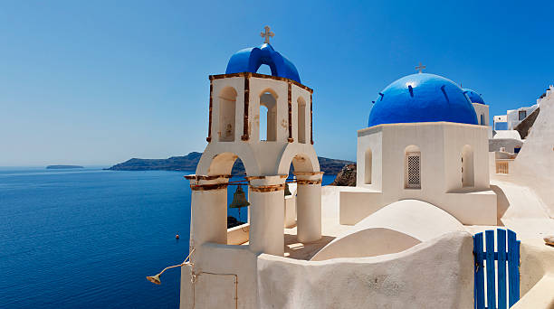 istock Santorini Oia Church panorama 123217633