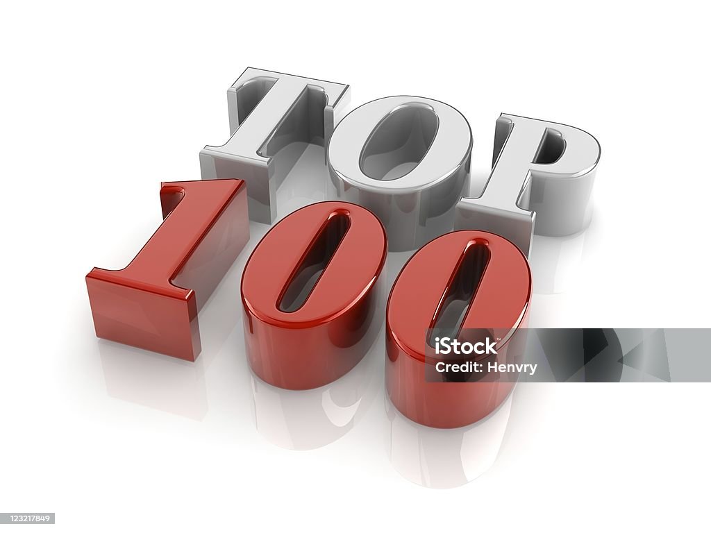 Texto "TOP100" - Foto de stock de Cinza - Descrição de Cor royalty-free