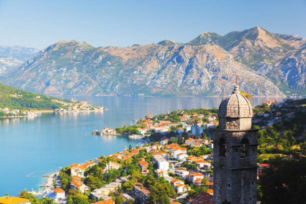 istock Great view of Kotor bay (Boka Kotorska) in sunny day. 1232180955
