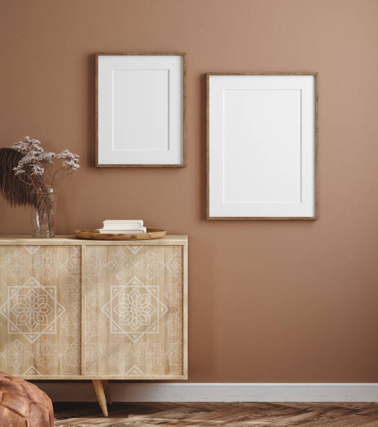 istock Poster mockup in cozy home interior 1232194425