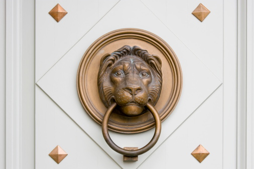 Lion Head Door Knocker in Budapest