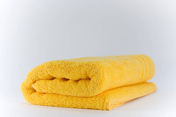 istock soft cotton yellow towel 123221074