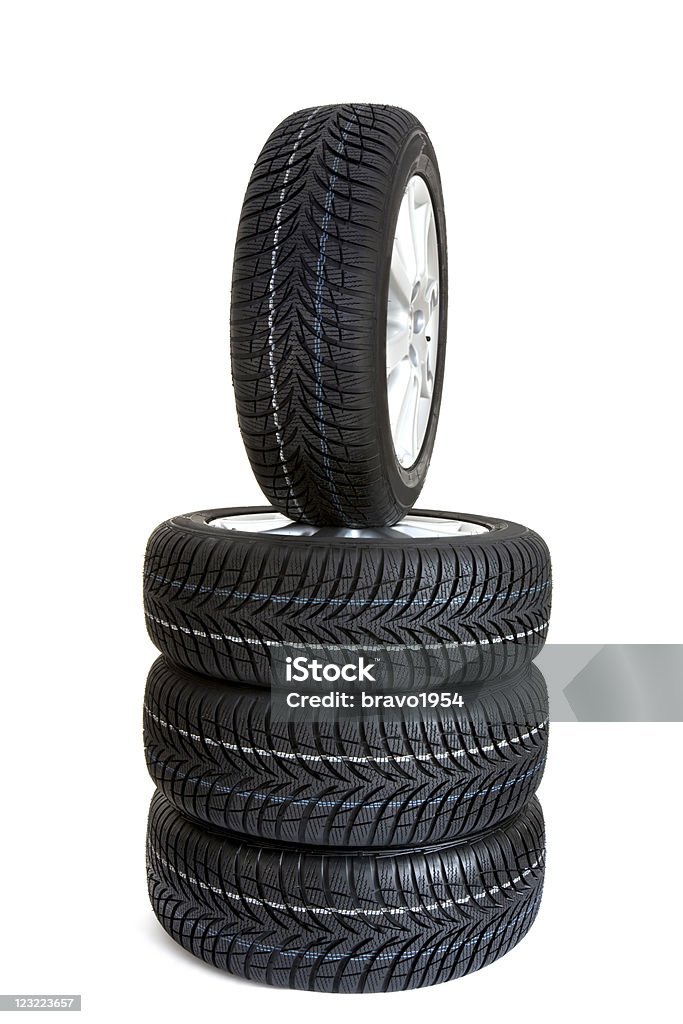 Empilhados winterTires - Royalty-free Borracha - Material Foto de stock