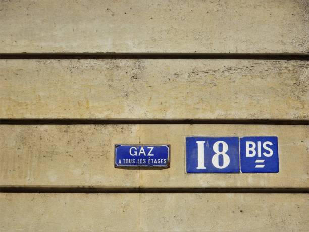 istock French plf fashioned street and gaz sign 1232247910