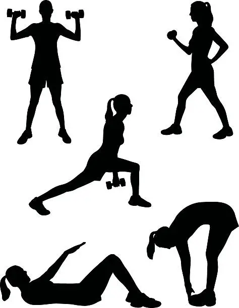 Vector illustration of Healthy silhouette series