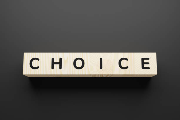 istock Choice word written in wooden blocks. 1232292486