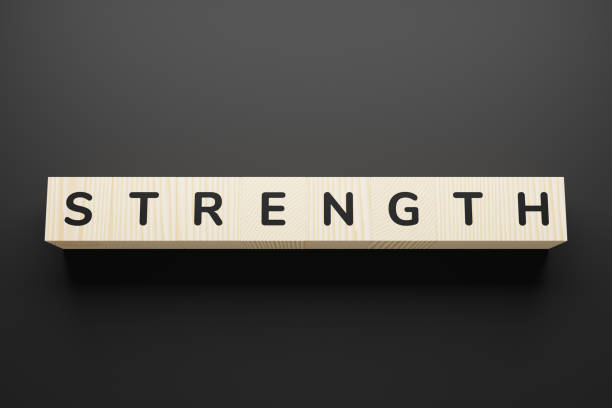 istock Strength word written in wooden blocks. 1232295535