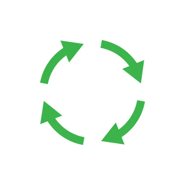 Vector illustration of Recycle icon symbol simple design