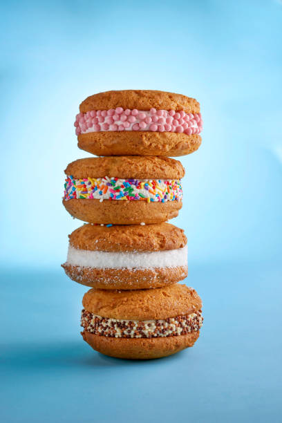 Ice Cream Cookie Sandwich stock photo