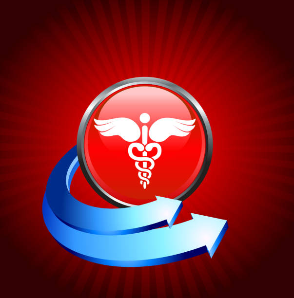 istock Medical royalty free vector Background with glow effect with arrows 123235110