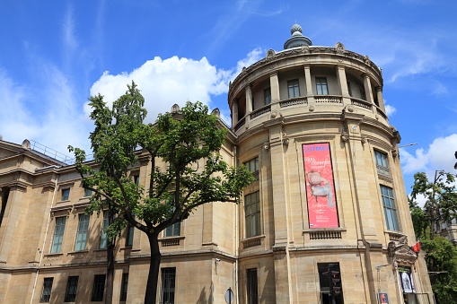 Guimet Museum seen from public street in Paris, France. Paris is the most visited city in the world with 15.6 million international arrivals in 2011.