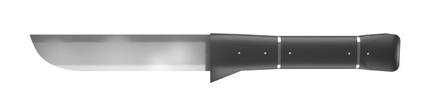 coltello da cucina in metallo - blade steel shiny contemporary foto e immagini stock