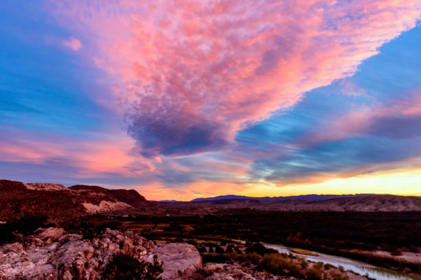 istock Red Sky over the Rio Grande 1232466121