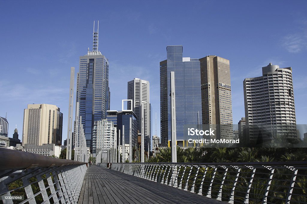 Cidade de Melbourne - Foto de stock de Melbourne - Austrália royalty-free