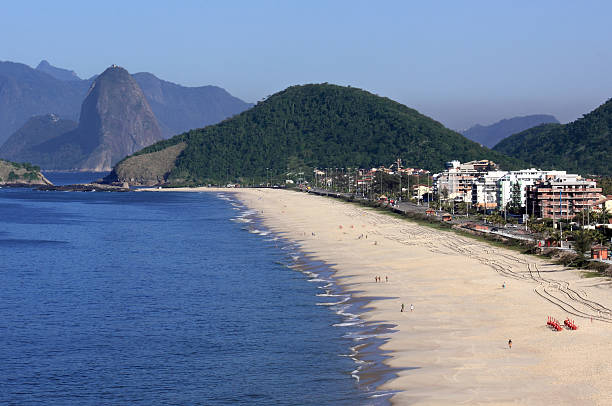 Note the Sugarloaf on the left and the Guanabara Bay entrance