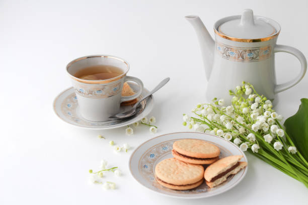 Tea party Tea party tea party horizontal nobody indoors stock pictures, royalty-free photos & images