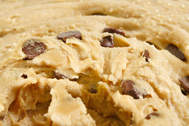 istock Close-up of chocolate chip cookie dough 123264292