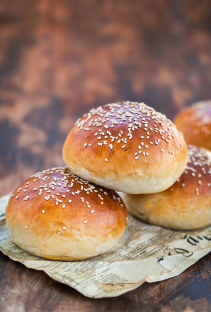 istock Fresh homemade burger buns 1232652271