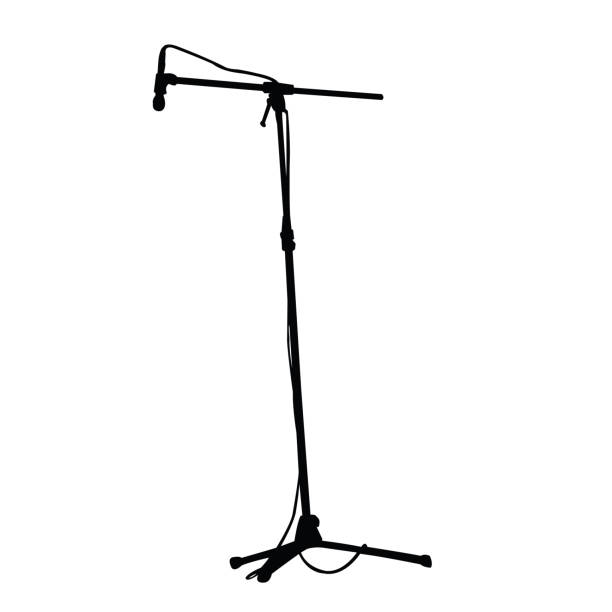 Isolated music microphone stock illustration Isolated music microphone stock illustration microphone stand stock illustrations