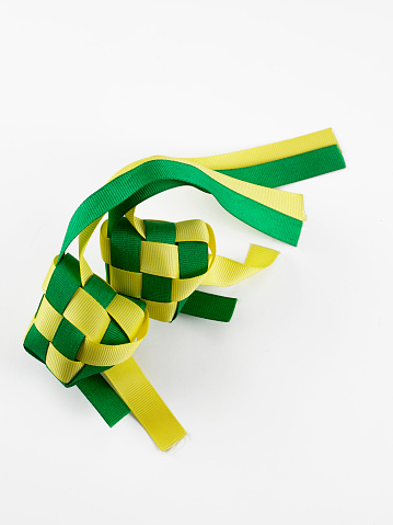 ribbon ketupat with clipping path