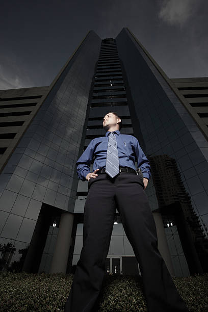 istock Businessman by a building 123276605