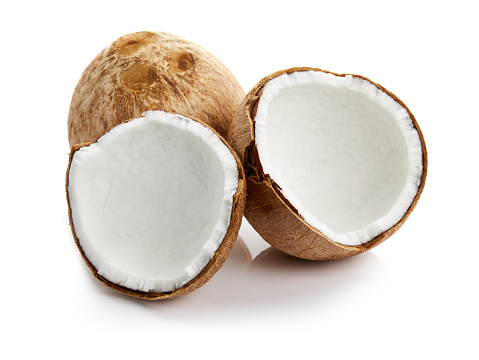 Hamona coconuts isolated on white background