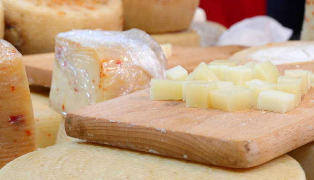 istock fresh cheese for sale at stand 1232853353