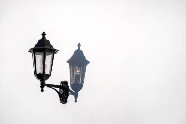 old street lamp on wall