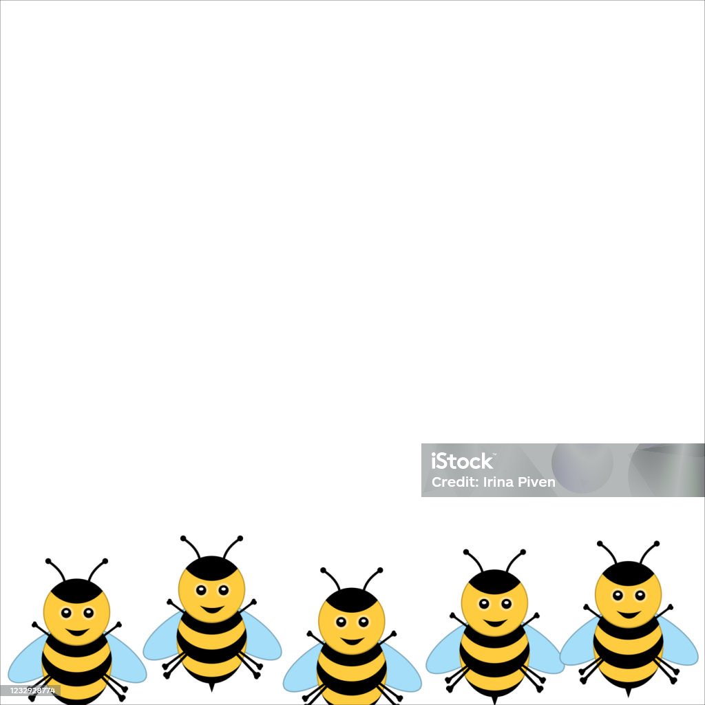 Khung Với Những Con Ong Trên Hình Minh Họa Vector Nền Trắng Hình ...
