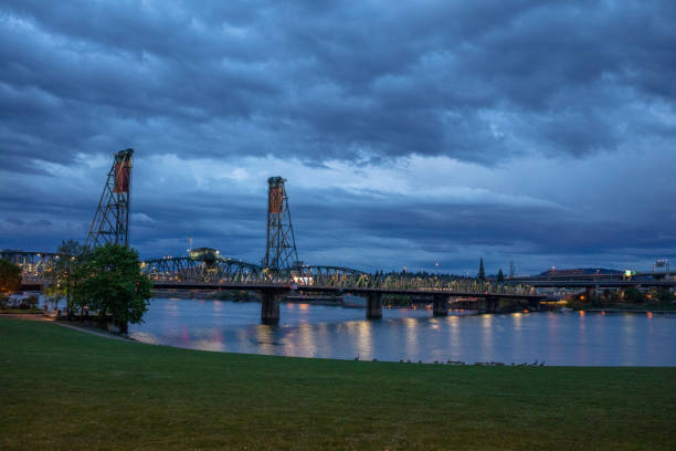 istock Hawthorne bridge and Portland waterfront 1233056385