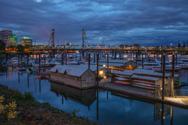 istock Hawthorne bridge and Portland waterfront 1233056387