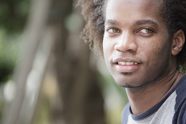 istock Headshot of a handsome young black man 123307571