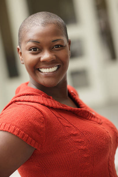 istock Attractive black woman smiling 123319725