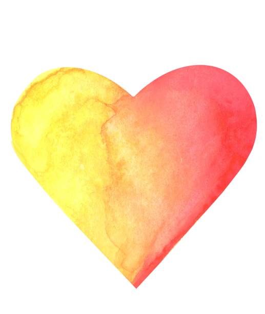 istock color heart painted by watercolor on paper 1233209098