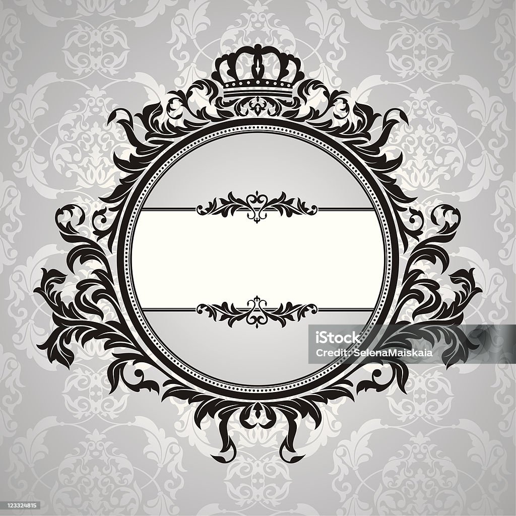 royal vintage floral frame abstract royal vintage floral frame vector illustration Abstract stock vector