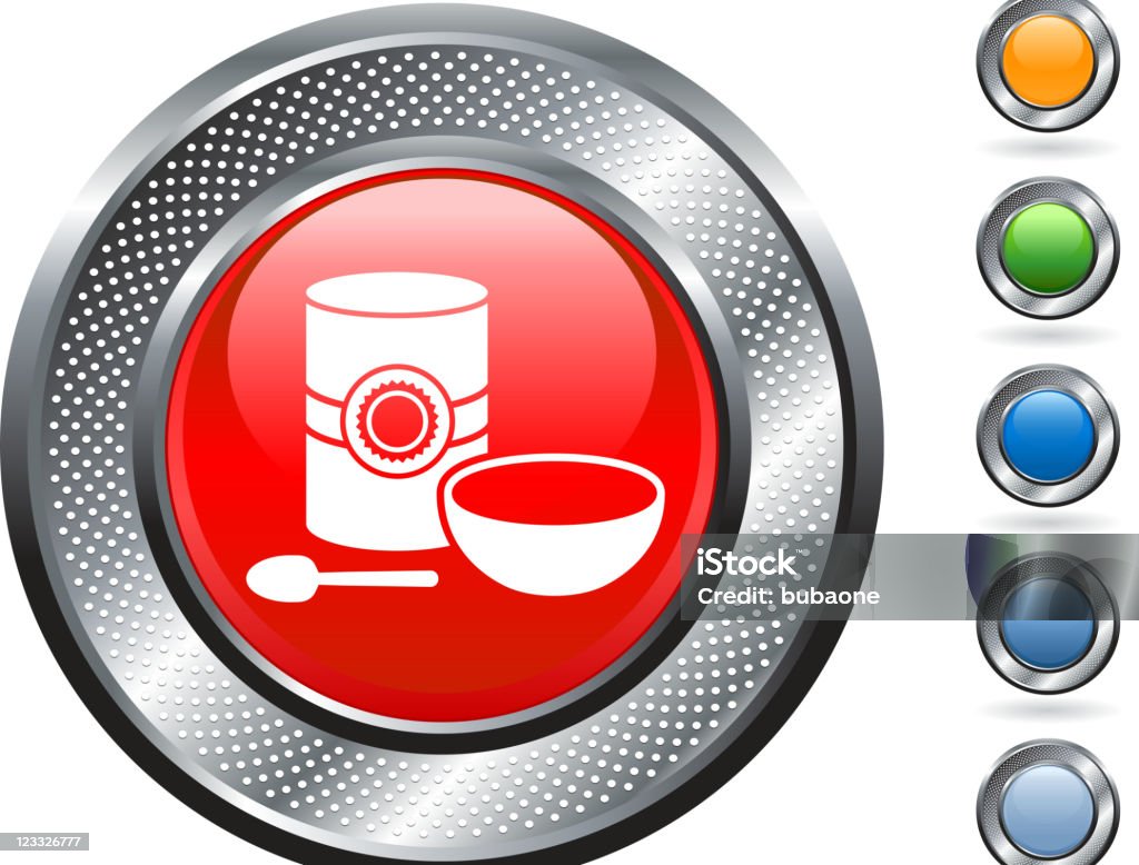 Breakfast Button Image Oatmeal Breakfast Royalty Free Vector Art On Metallic Button Stock ...