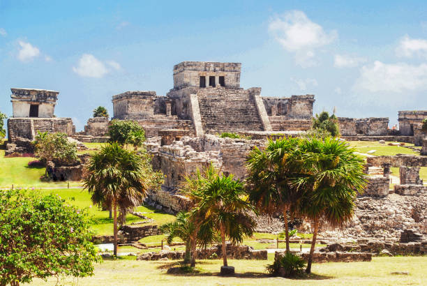 istock Ancient Tulum Maya piramid ruins archeological sight 1233351791
