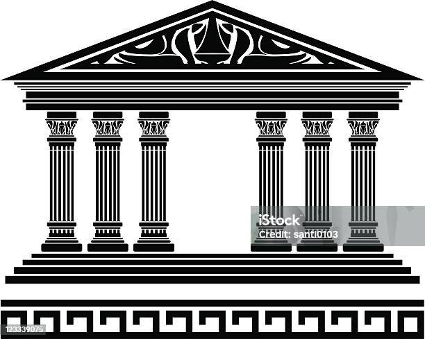 Templo De Fantasia - Arte vetorial de stock e mais imagens de Cultura grega - Cultura grega, Templo, Acrópole - Atenas