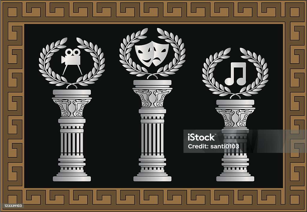 pedestal de Artes - Royalty-free Arcaico arte vetorial