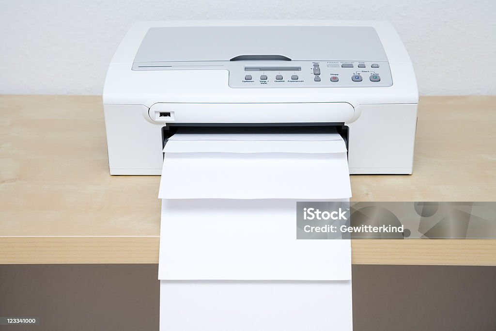 인쇄공 시리즈 - 로열티 프리 컴퓨터 프린터 스톡 사진